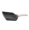 Frying Pan Aluminium Fast Conduction 3 Layers Thickened Wooden Handle Cooking Skillet for Family