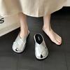 Baotou Half Slippers Women's Summer Wear 2025 New Thick-soled One-pedal Muller Shoes Flat-soled Sandals Lazy Sandals