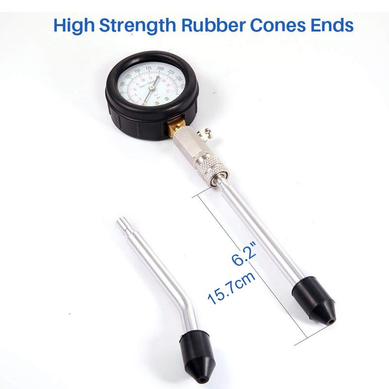 Petrol Engine Cylinder Compression Tester Kit Automotive Tool Gauge for Testing Car Motorcycle Outboard Motor Snowmobile0-300PSI