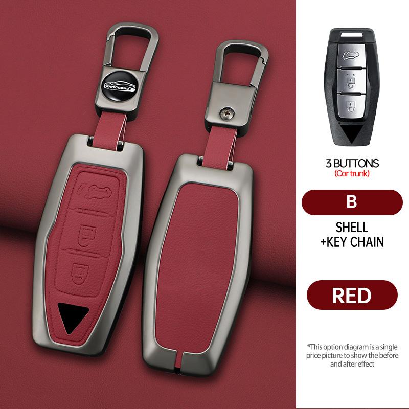Auto 2/3/4 Tasten Schlüsselhülle Abdeckung Halter Kette Für Mitsubishi Outlander 2022 2023 Auto Innenzubehör