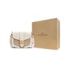 Coach Georgie 21 Metallic Horse And Carriage Buckle Color Block Monogram Print PVC And Leather Saddle Bag Women saddle bag C2806-IMDQC