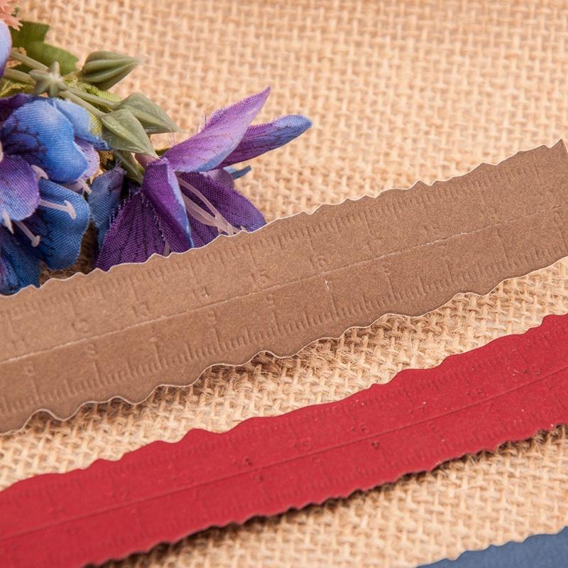 Régua de corte de metal, molde criativo de forma irregular, relevo, matriz de script, estênceis