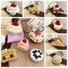 Cherry Pudding Sandwich Hairpin Puff Strawberry Cake Plush Pendant  Hair Styling Accessory