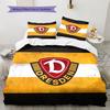 Dynamo Dresden Muster Bettwäsche Bettdecken-Set Heimdekoration Geschenk (1 Bettbezug + 2 Kissenbezüge (ohne Füllung))