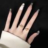 The Same Love Moonstone Open Index Finger Ring, Women'S Tide Fashion Cold Wind Niche Design Sense