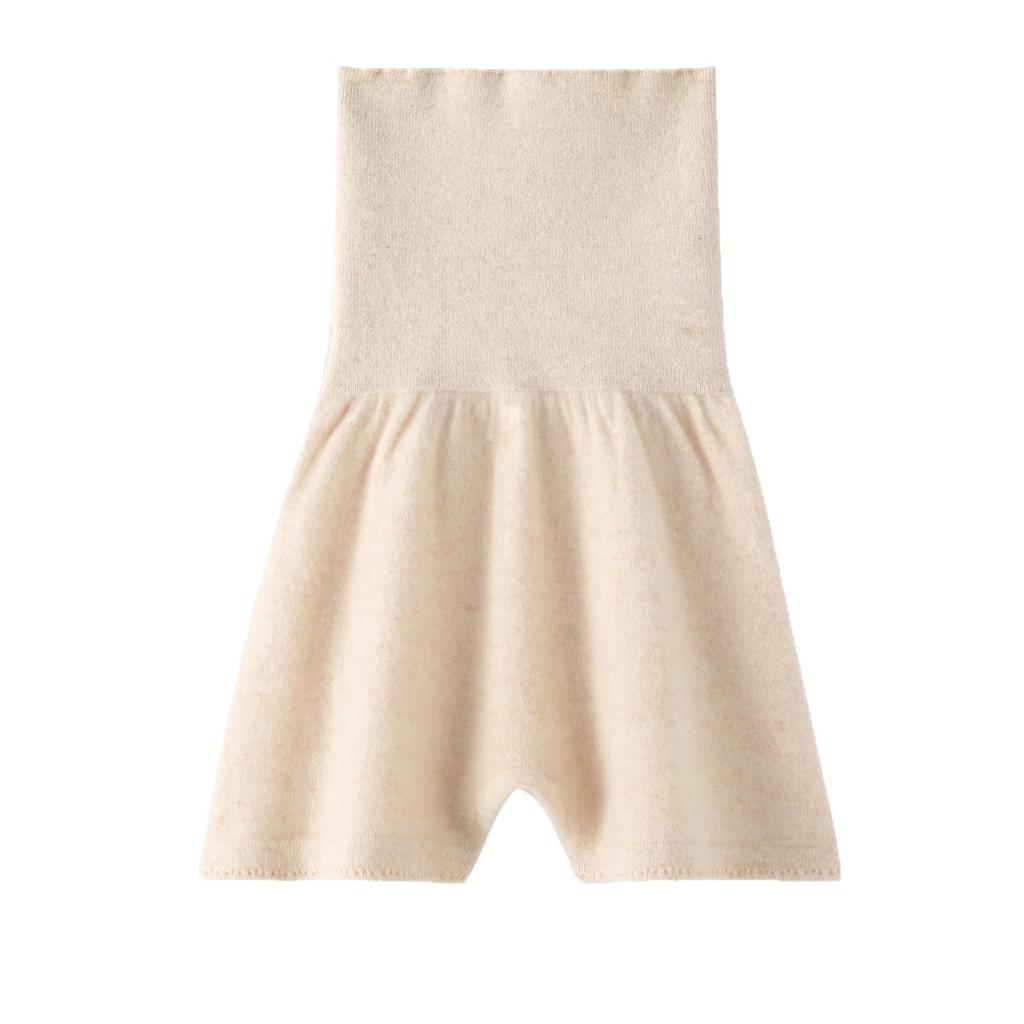 Women's High-Waist Cashmere Tummy Control Shorts - Warm, Tight-Fitting, Autumn/Winter Style Base Layer