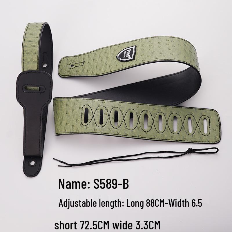 PU Leather Guitar Strap: Acoustic, Electric & Classical - No-Hole, Widened Shoulder Design