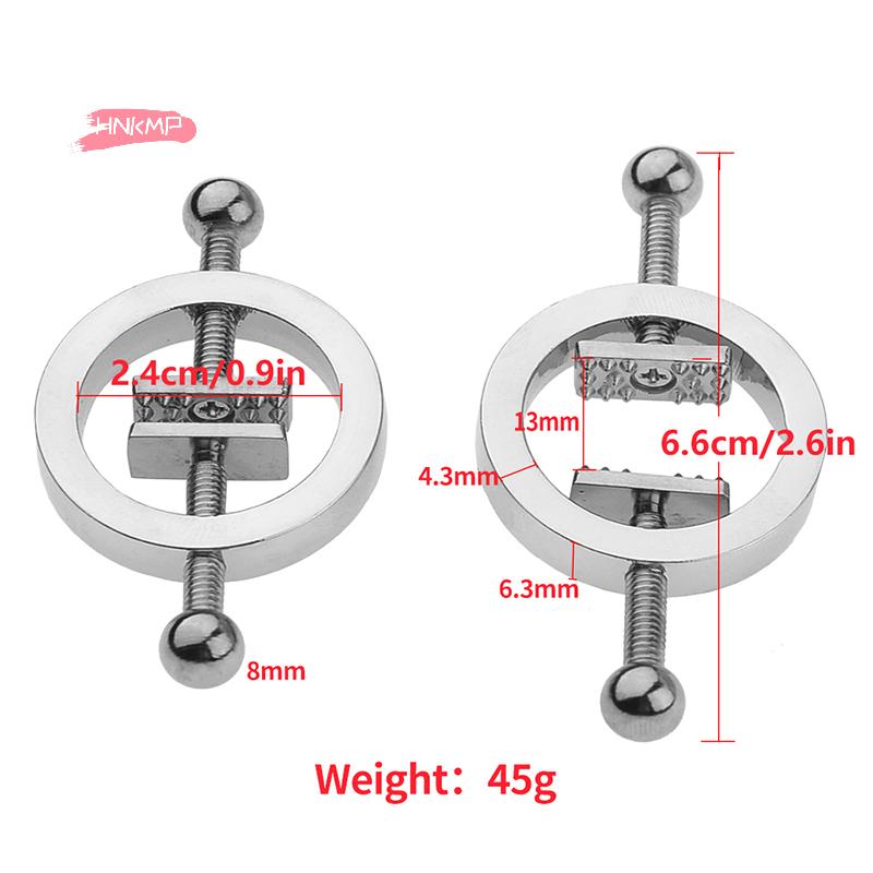 Adjustable Metal Nipple Clamps 1 Pair Breast Spring Stimulator for Role Play Bondage Adult Games Couple Restraint Accessories