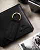 Gift set: men's genuine leather wallet and keychain - Peterson
