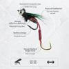 5-Piece Fly Fishing - Worm Trout , Trout Jigs, Fast Sinking , Insect , Fly Fishing Exclusive 12#14#16#18#