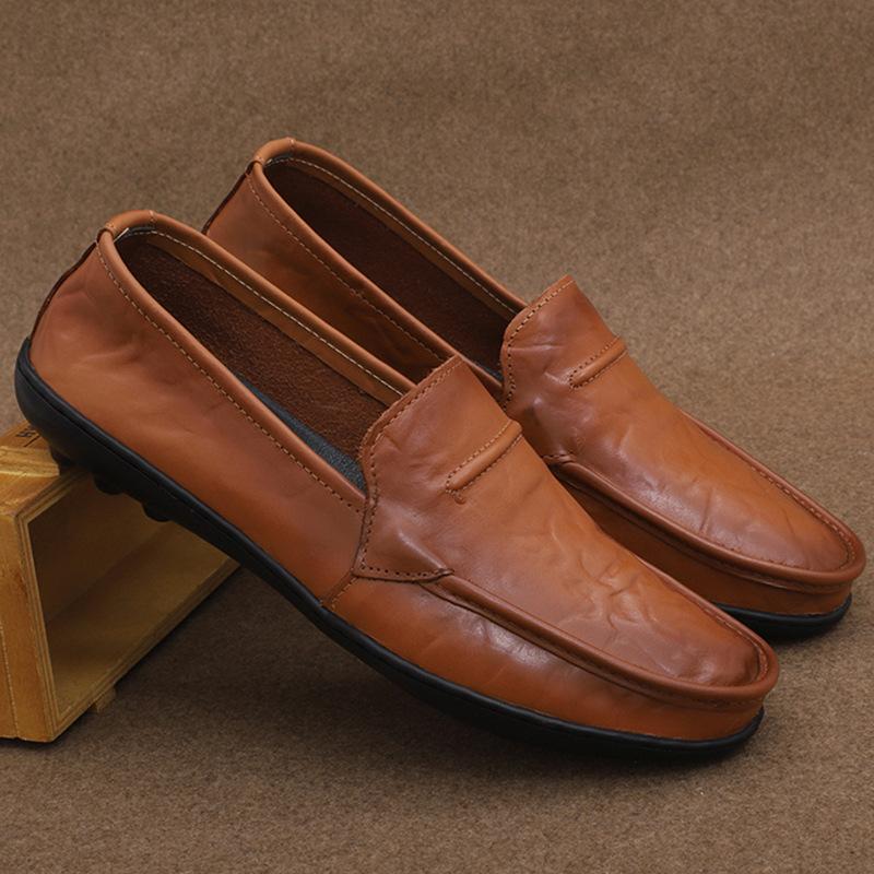 Genuine Leather Men Business Shoes Casual Men Work Loafers Breathable Office Formal Shoes Men Designer Slip on Driving Shoes