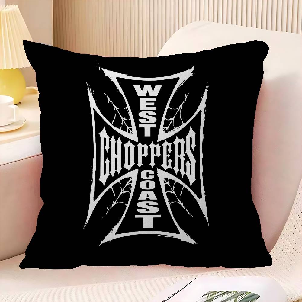 Federa per Cuscino West C-Coast C-Choppers Federa per Cuscino da Lancio per Auto Divano Auto Regalo di Natale 40x40cm 45x45cm