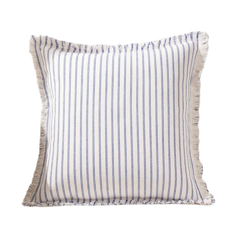 Decorative Pillowcase Cushion Cover Textured with Color Stitching for Couch or Living Room Sofa Bed Decoration