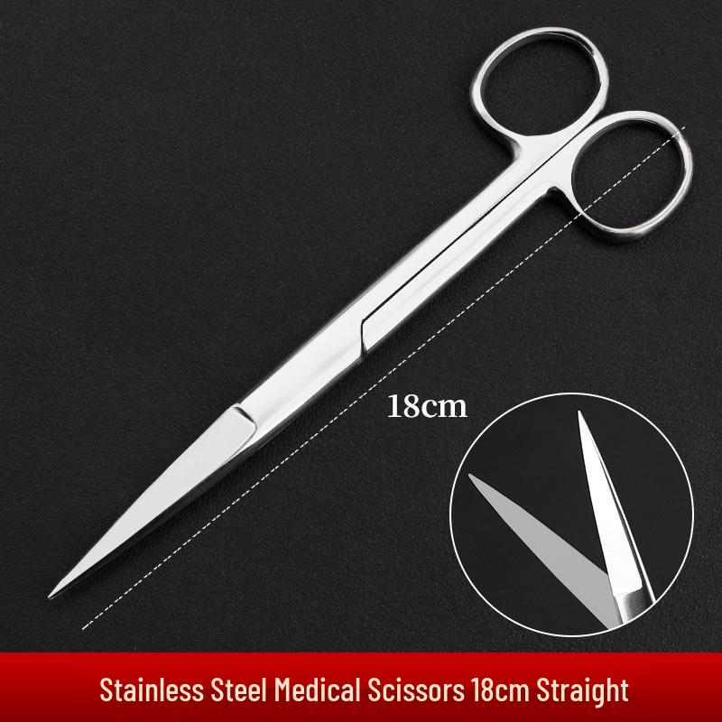 Stainless Steel Ophthalmic Surgical Scissors - Straight/Bent Tip, Sharp for Suture Removal