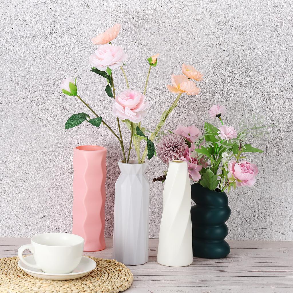 2/5/10pcs Flower Vases PE Vase for Flowers Stylish Flower Vase for Bouquet Decorative Floral Vase for Home Living Room Office