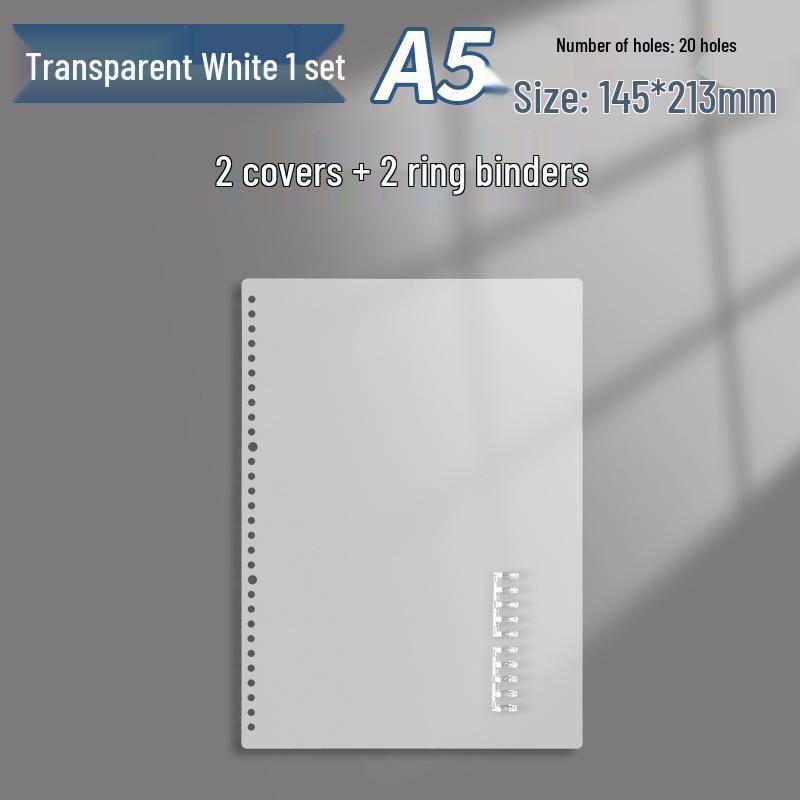 

A4 Ring Binder with B5 Soft Leather Removable Cover and Coil Binding