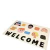 Ins Style Household Entrance Entrance Door Floor Mat, Entrance Door Silk Circle Cartoon Door Foot Mat, Foyer Rubbing Soil Floor Mat