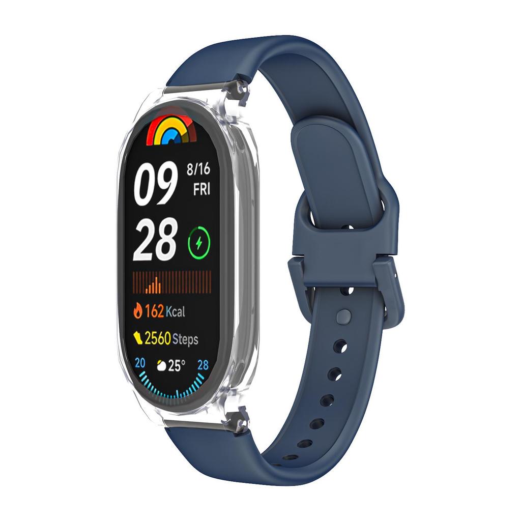 12mm Day-Shaped Reverse Buckle Silicone Watch Strap, Compatible with Xiaomi/Huawei/Honor—Skin-Friendly, Comfortable, Secure Fit.