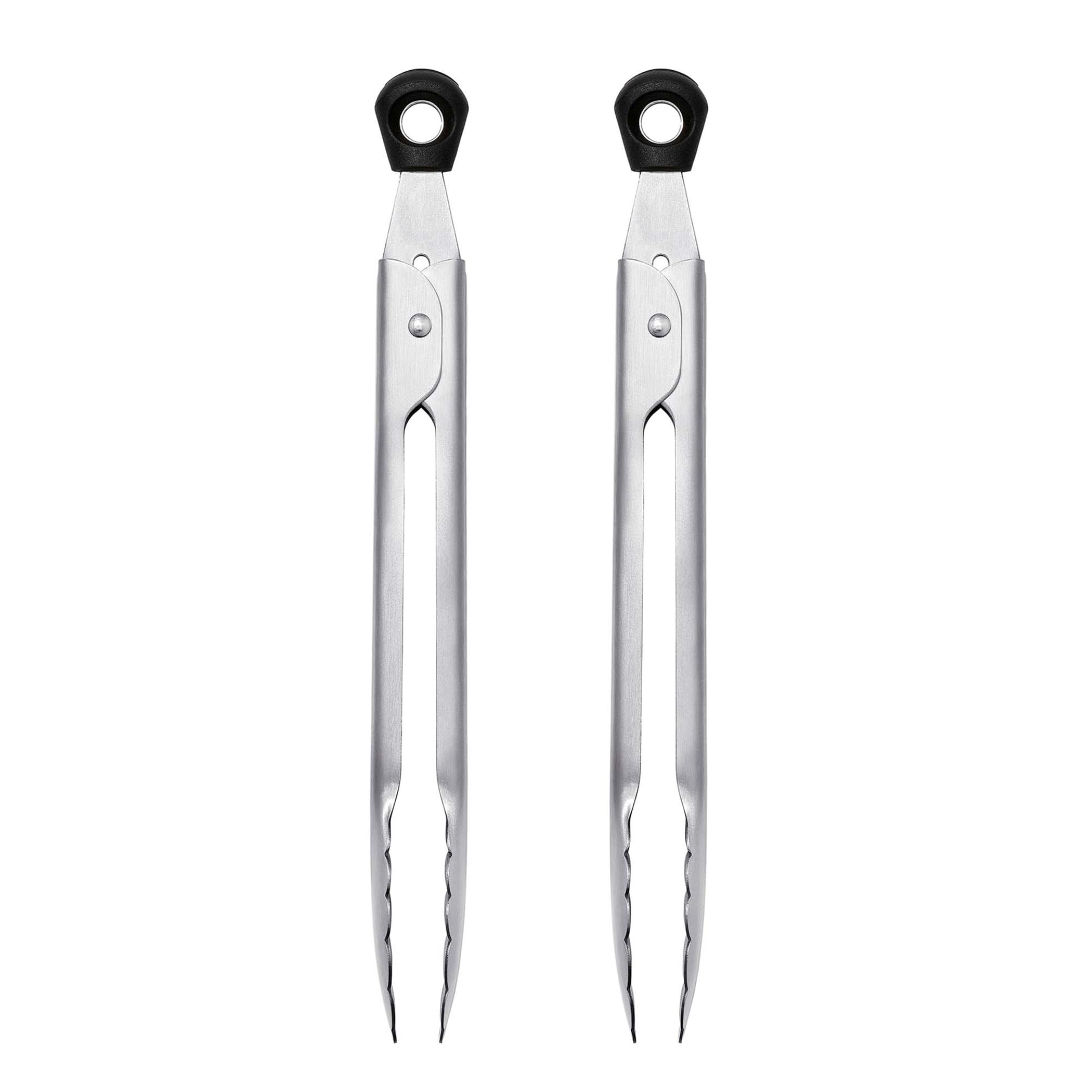 

OXO Stainless Steel Mini Set of with Dishwasher Safe Tongs, 2, Gray, Lock,