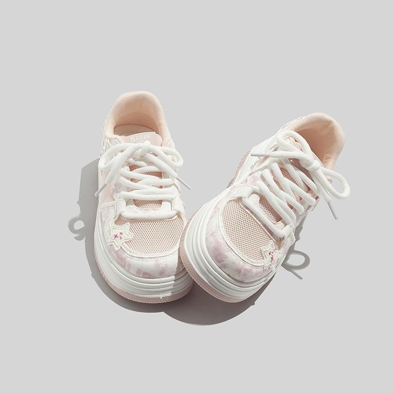 Belle spring and summer mesh board shoes platform student new star casual shoes 35