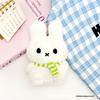 Miffy Black & White Striped Scarf Plush Keychain Doll