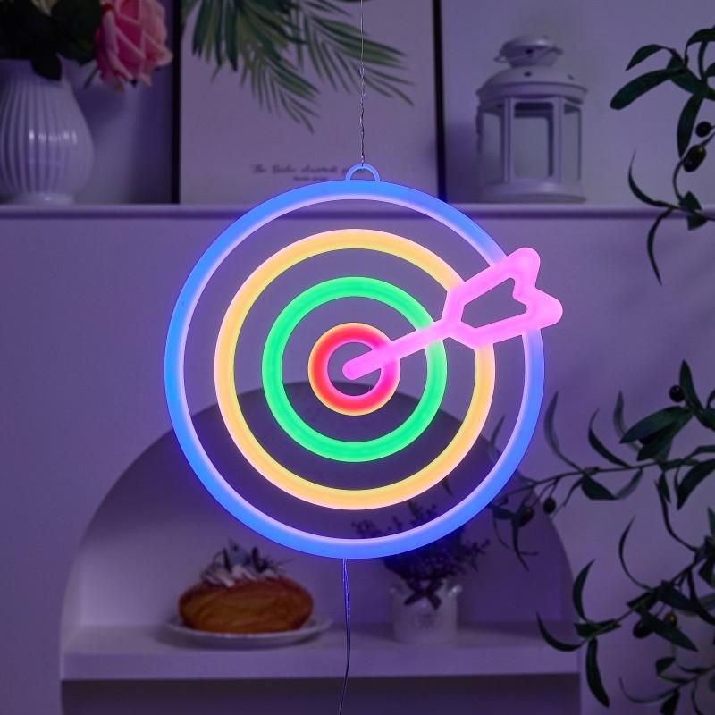 Double-Sided LED Neon Light for Romantic Room Decor
