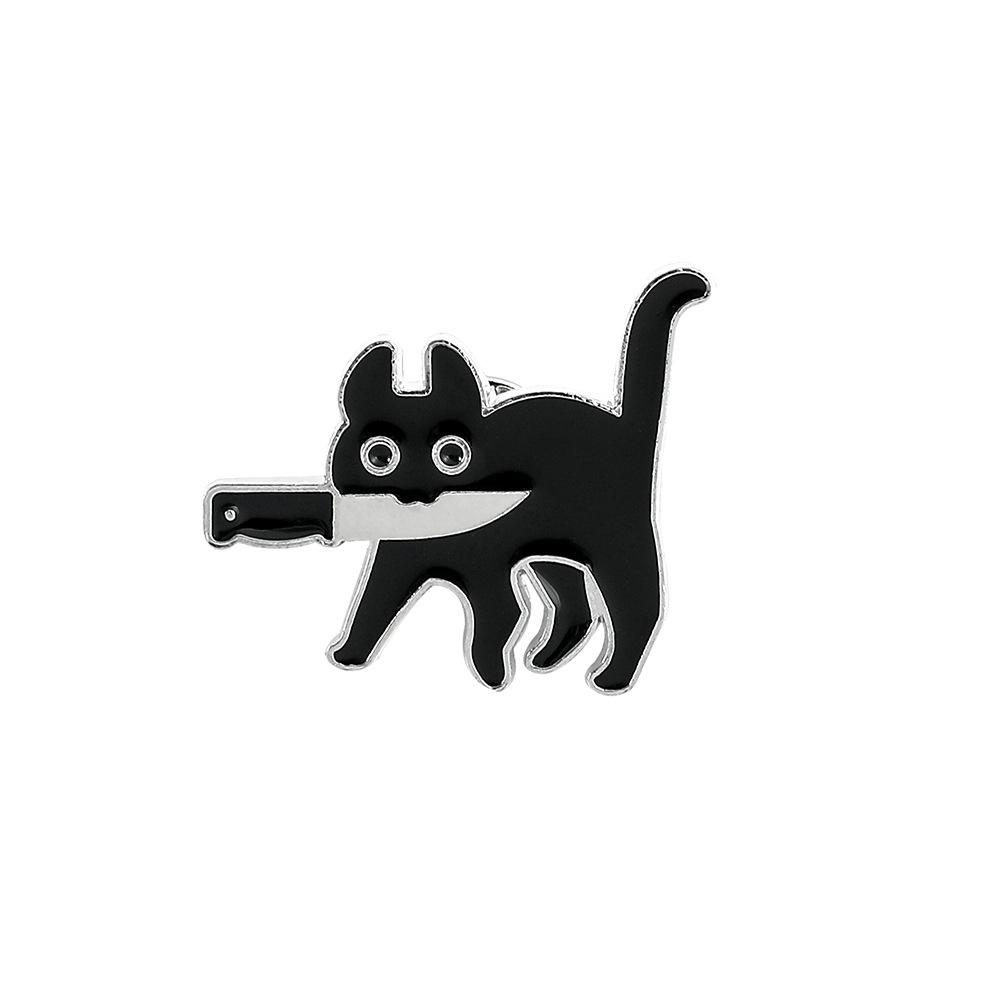 Cute creative personality small animal metal badge cat rabbit penguin frog dinosaur trick or treat goose accessories