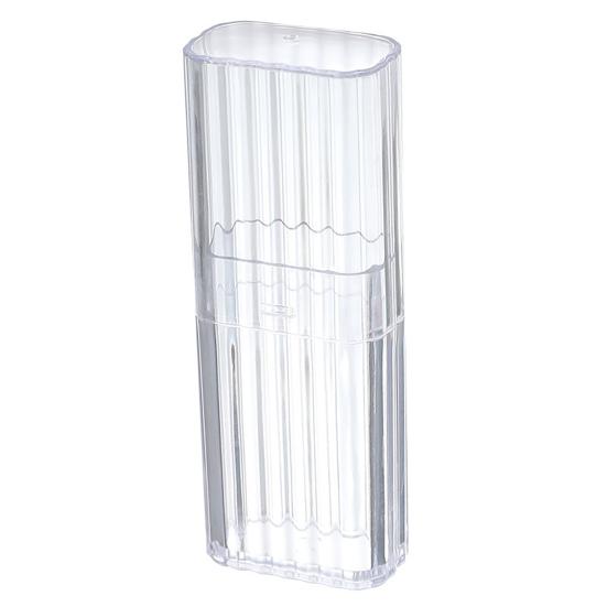 Boîte de rangement pour cure-dents, mini étui de rangement portable en plastique transparent pour cure-dents pour voyage