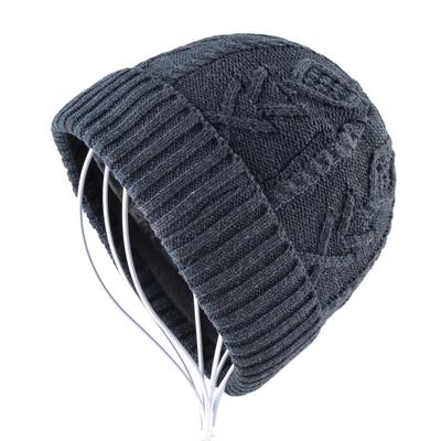 Herren Mützen Hüte Winter Gestrickte Wollmütze Doppelschicht Fügen Sie Samt Strickmütze Männer Dickere Mütze hinzu
