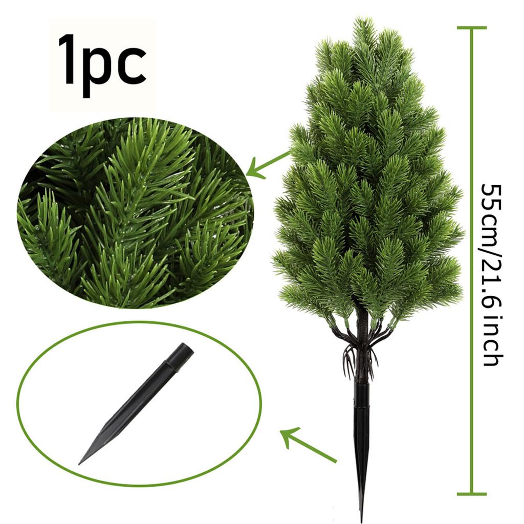 Artificial Tree with Ground Stake Realistic Bushes Plants Artificial Greenery Shrubs for Outdoor Yard Front Porch Xmas Decors