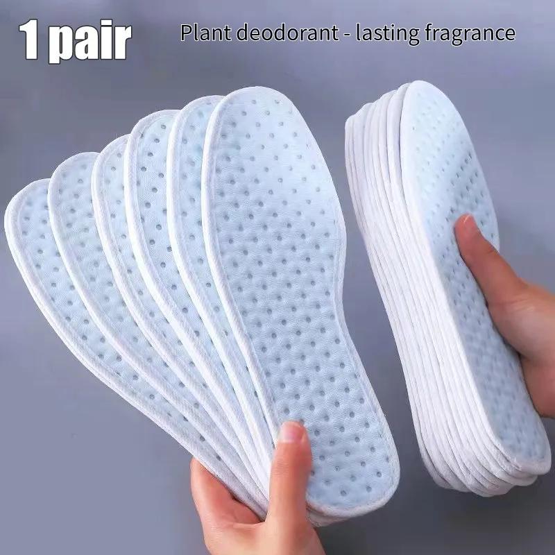 1Pair Plant Insoles for Shoes Bamboo Charcoal Antibacterial Deodorant Running Sports Insole Feet Shock Absorbing Shoe Sole Pads
