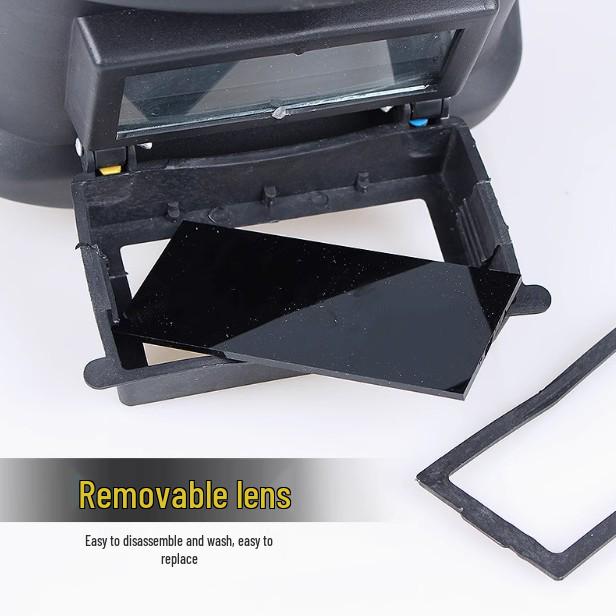 Masca de protecție facială pentru sudură cu arc argon montată pe cap cu protecție dublă