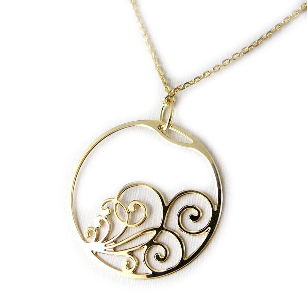 Altesse [L0364] - Gold Plated Necklace 'Choreography'