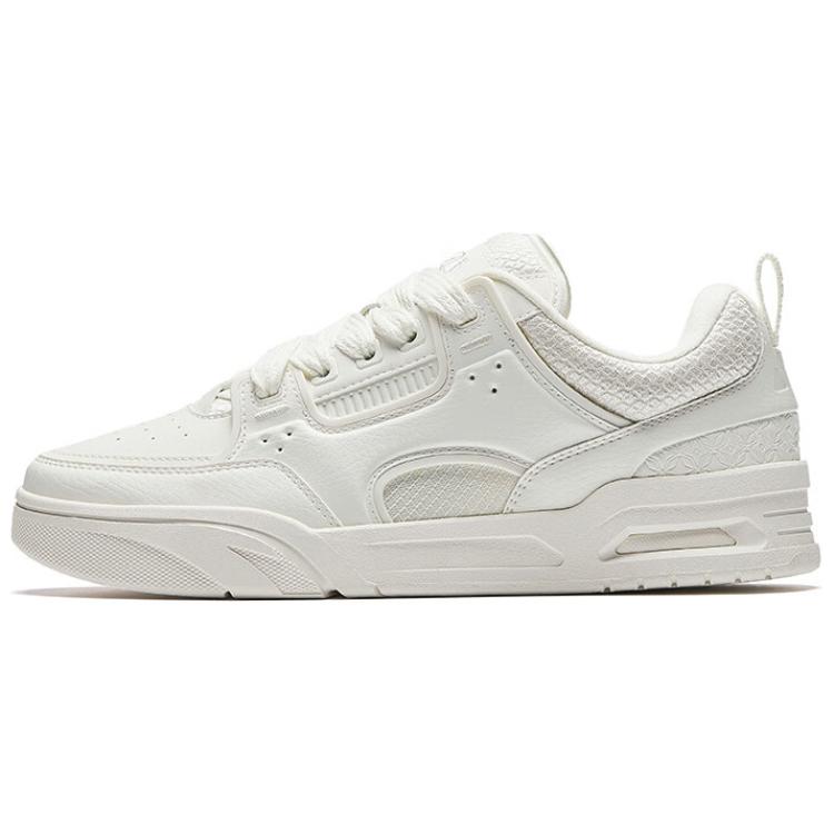 ANTA Men s Aojie Retro Platform Casual Sneakers Ivory White Off White 112518040-1 40