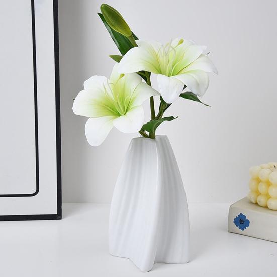 Nordic Flower Vase Decorative Modern Art Vase Shatterproof Flower Bottle for Flower Arrangement Living Room Home Decor
