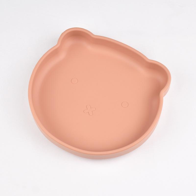 Silikon Geschirr Kinder Cartoon Abendessen Platte Baby Hilfs Lebensmittel Schüssel Baby Silikon Platte
