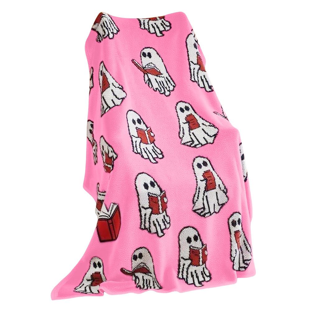 Halloween Blanket Cute Ghost Thin Blanket for Couch Bed Living Room Car Camping Throw Blankets Gift Home Halloween Decorations