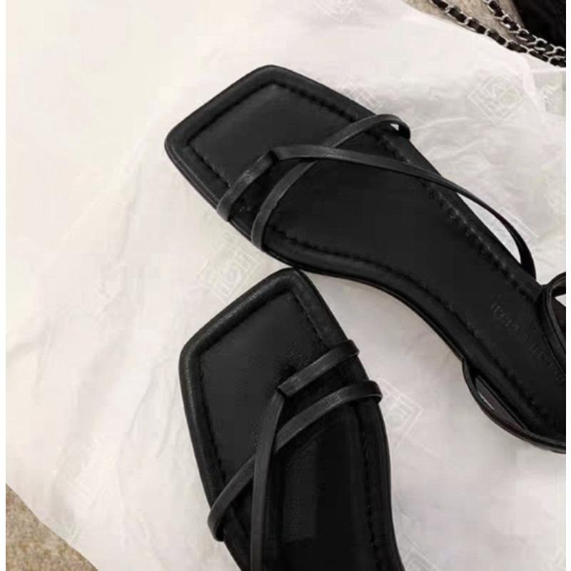 

Мода Лето Новый Стиль Популярные Женские Сандалии Модные С Открытым Носком Узкий Ремешок Женские Элегантные Гладиаторские Туфли Уличные Платье Балетки Сандалии 40 чёрный