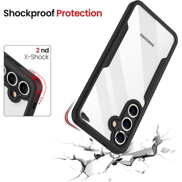 Coque de protection - BOOLING - Samsung Galaxy S24 - Protection intégrale - Semi-rigide - Noir