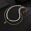 European and American Jewelry, Men's Pearl Extra-secret Chain Necklace Set, Trendy Hip-hop Style High-end Necklace Accessories