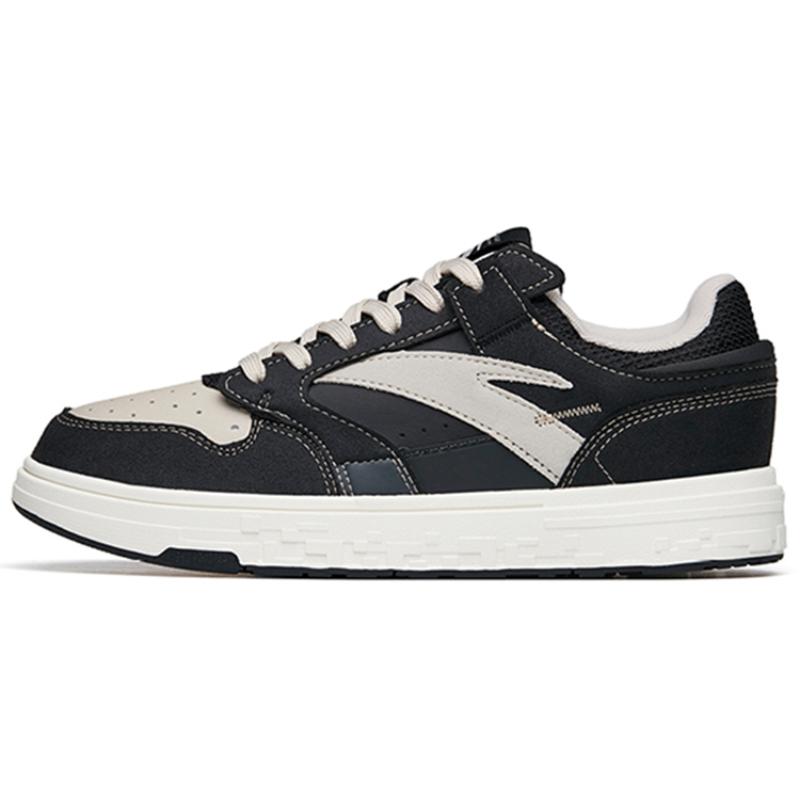 Anta Street Play Series Slip Resistant Cushioning Abrasion Resistant Low Top Skateboard Shoes Men s Black Gray Obsidian Sneakers 912528051F-2 39