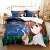 Anime Misaka Mikoto A Certain Scientific Railgun Bedding Set Cartoon Anime Three-piece Set Adult Kid Bedroom Duvet Cover Sets