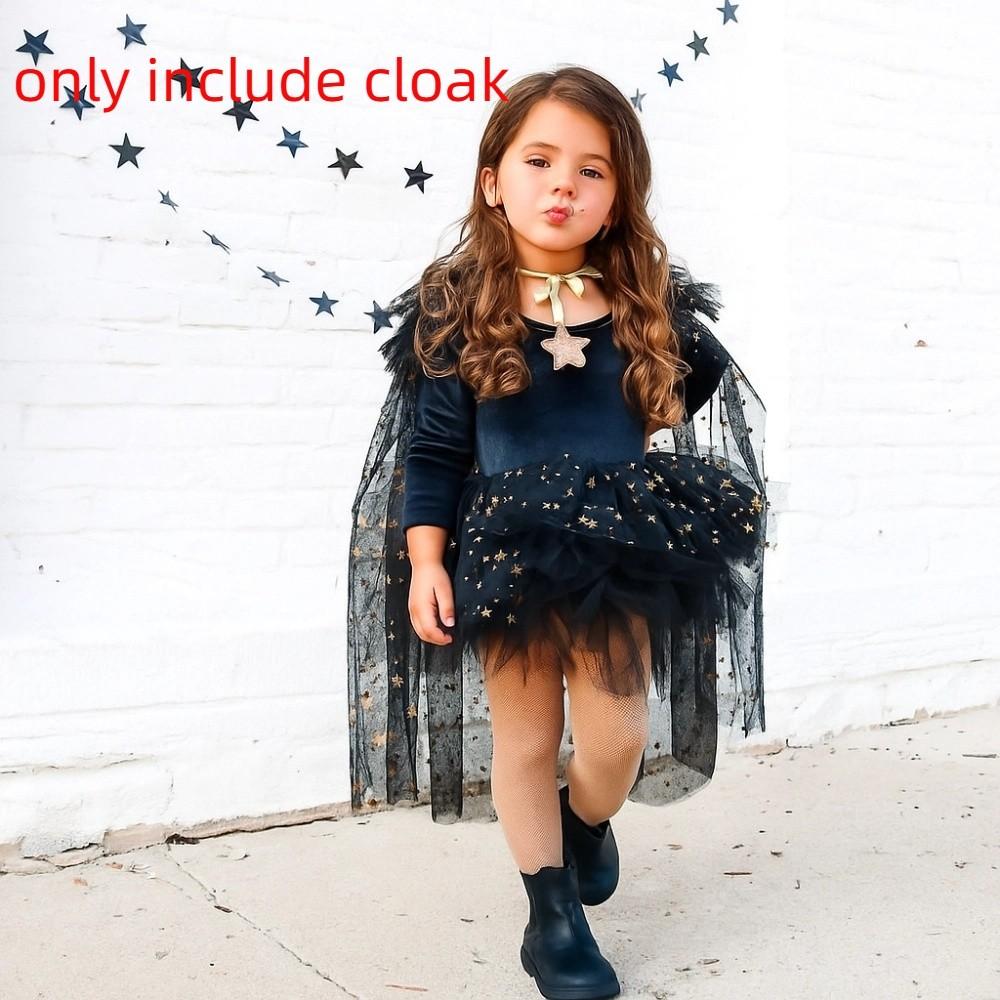 

Костюмы на Хэллоуин для детей-волшебников, плащ принцессы для косплея на Хэллоуин, мантии ведьм для девочек, карнавал чёрный