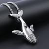 316L Stainless Steel Charms Whale Pendant Necklace Men's and Women's Simple Jewelry Necklace Gift Accessories