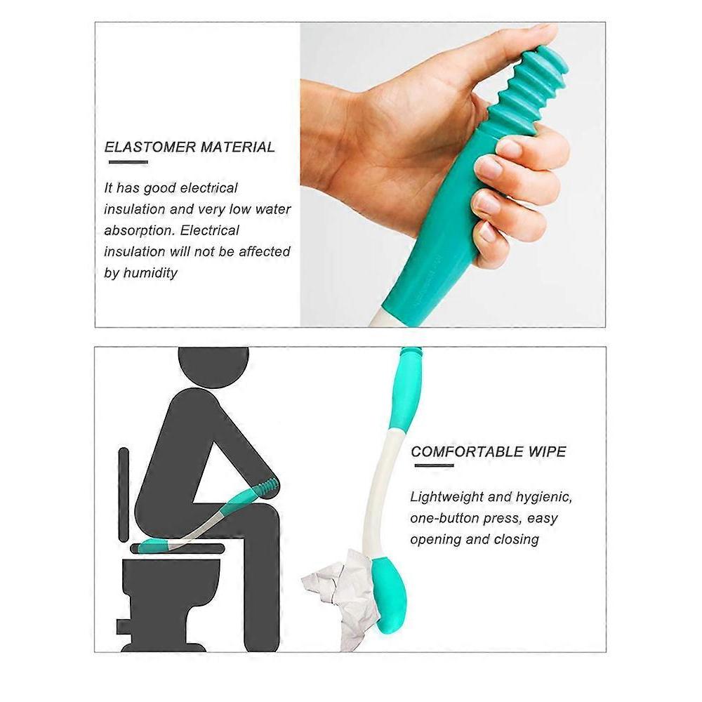 Toilet Self Wipe Aid Long Reach Wipe Tissue Grip Helper Paper Holders