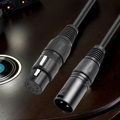 XLR3M To XLR5F Adaptor Cable DMX Stage Light Cable XLR 3M To XLR 5F DMX Lighting Cable for Microphone DMX Stage Light Turnaround