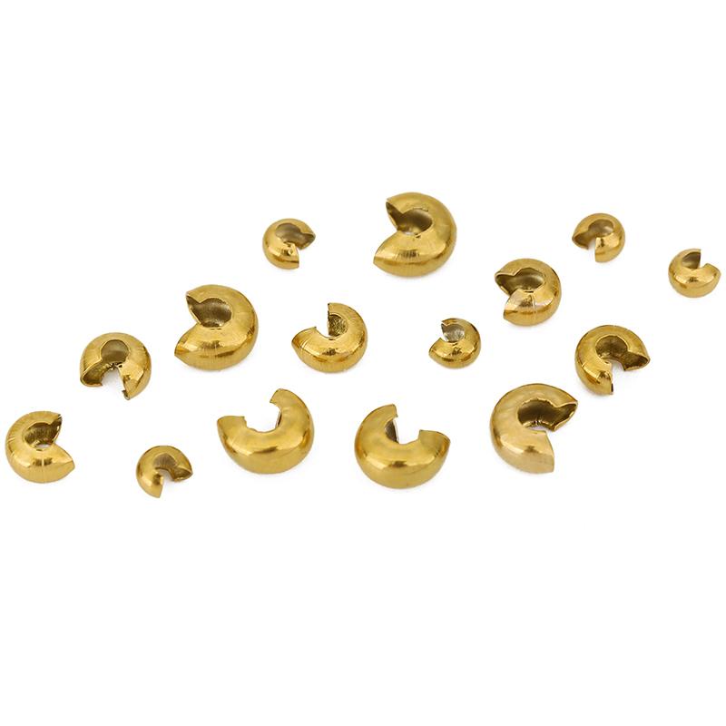 20 Piezas Acero Inoxidable PVD Nunca Se Desvanece Cubierta de Terminales de Engaste 4 5 6 mm Cuentas Espaciadoras Tope Para Fabricación de Collares Pulseras Joyería