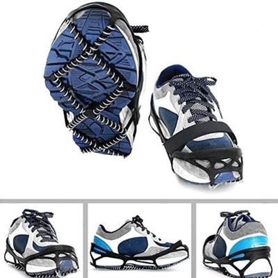 1 paio di copriscarpe per sport all'aria aperta, ramponi antiscivolo, tacchetti da trazione per camminata con presa sul ghiaccio