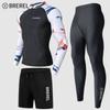 Herren UV-Schutz Rash Guard Set Langarm Schnelltrocknend Badeanzug Surfen Schnorcheln Tauchen Schwimmen