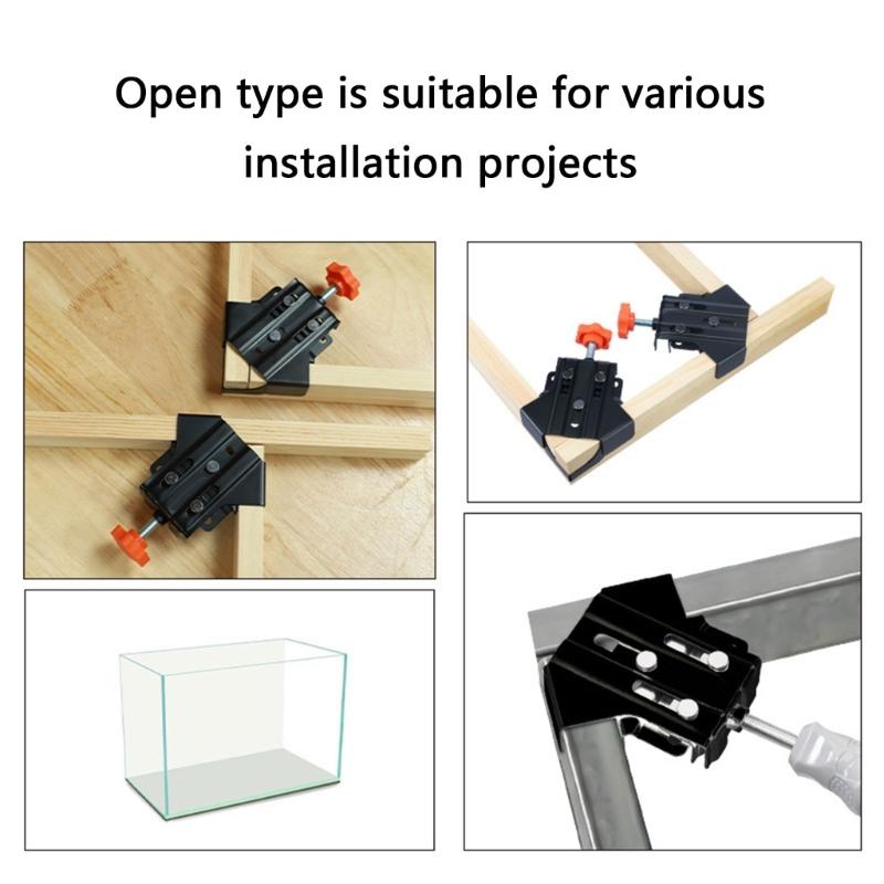 Sturdy Stainlesses Steel Materials 90 Degree Corner Clamp Accessory for Practical Woodworking and Metal Framing